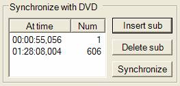 Synchronize with the DVD